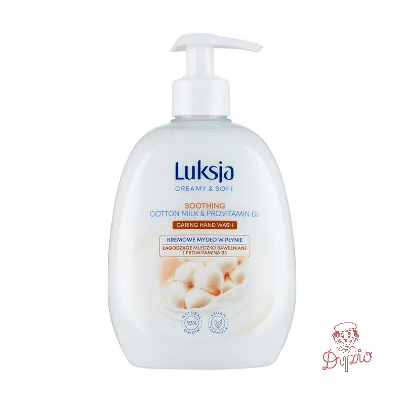 Mydło w płynie z dozownikiem LUKSJA 500ml. BAWEŁNA