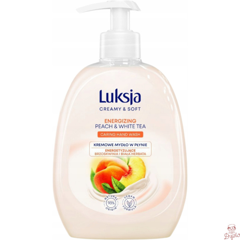 Mydło w płynie z dozownikiem LUKSJA 500ml. BRZOSKWINIA