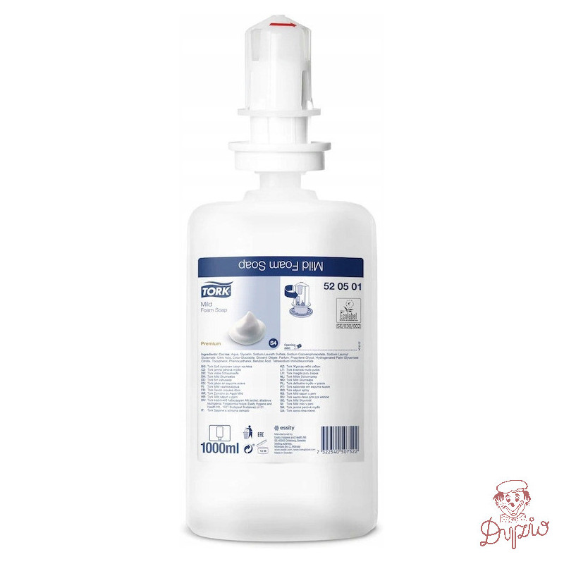Mydło w piance delikatne TORK S4 PREMIUM 1L 520501