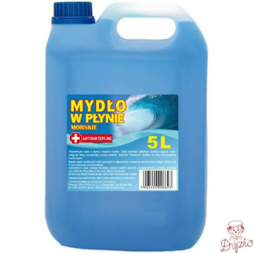Mydło w płynie 5L antybakteryjne niebieskie klarowne 185103