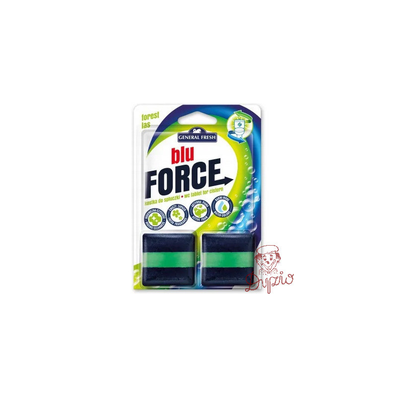 Kostka do WC BLU FORCE do spłuczki 50g las (2 sztuki) GENERAL FRESH