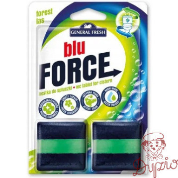 Kostka do WC BLU FORCE do spłuczki 50g las (2 sztuki) GENERAL FRESH