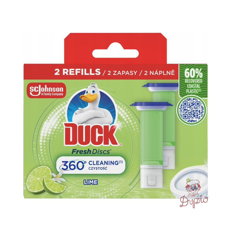 Żelowy krążek do WC DUCK zapas 2x36ml lime