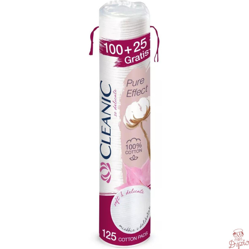 Płatki kosmetyczne CLEANIC (125 sztuk) Pure Effect