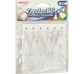 Frędzelki (chwosty ozdobne) FR2 (6 sztuk) 8 cm białe BREWIS