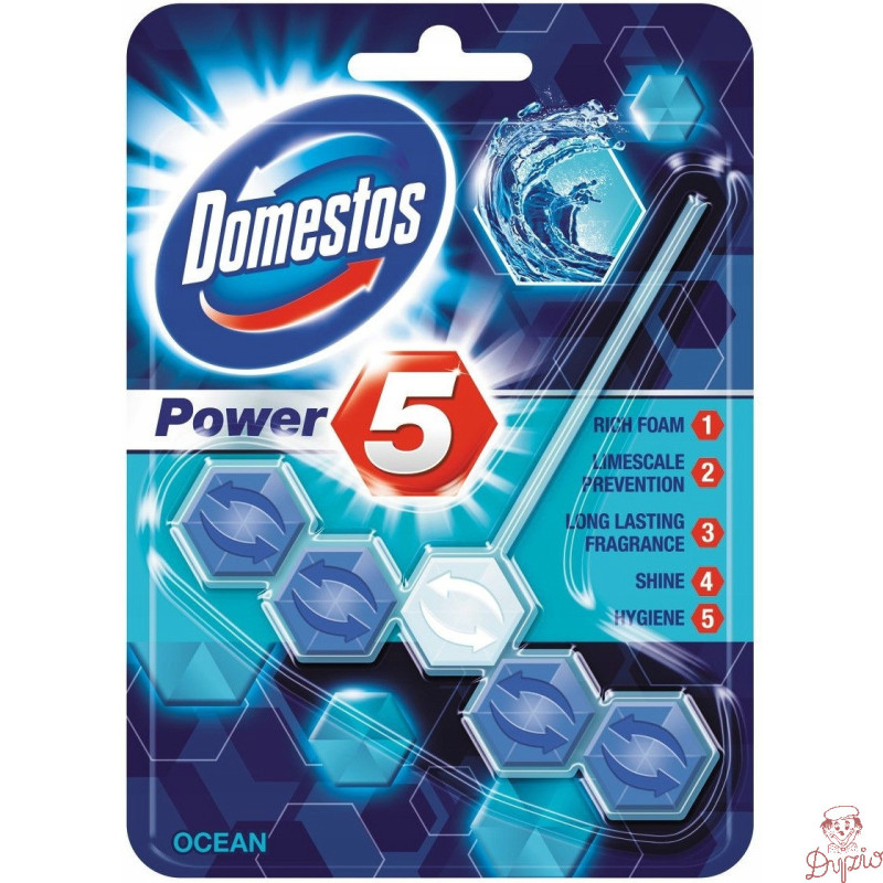 Zawieszka do toalety KOSTKA DOMESTOS POWER5 55g/50g OCEAN