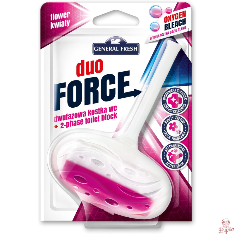 Kostka do WC DUO FORCE zawieszka 40g kwiat GENERAL FRESH