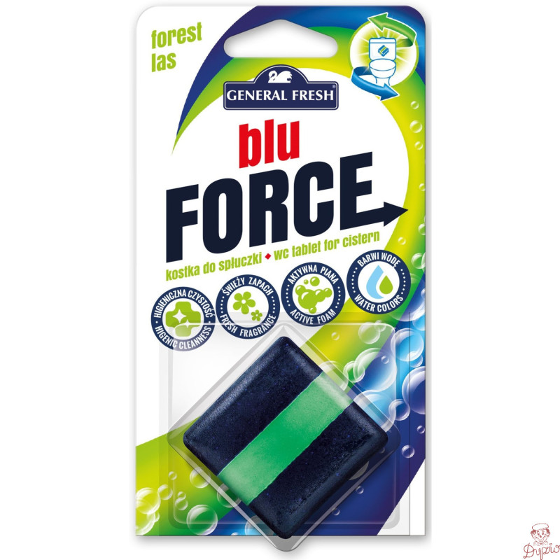 Kostka do WC BLU FORCE do spłuczki 50g las GENERAL FRESH