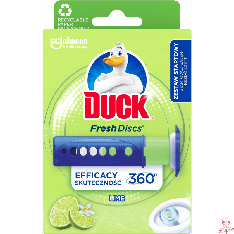 Żelowy krążek do WC z dozownikiem 36ml DUCK Lime