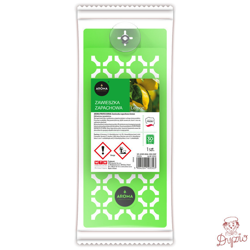 Zawieszka zapachowa polimerowa Lemon AROMA PROFESSIONAL