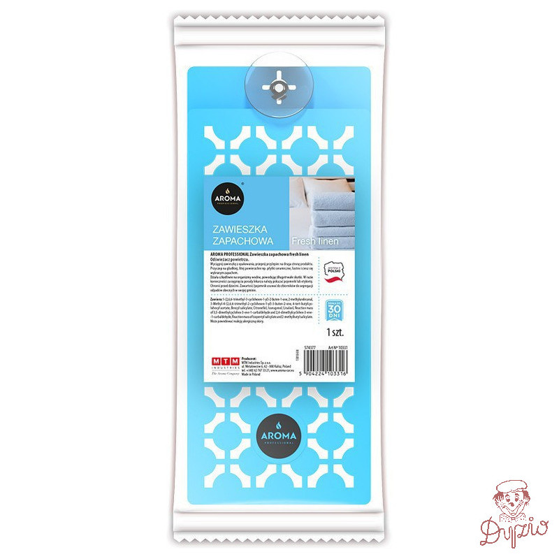 Zawieszka zapachowa polimerowa Fresh Linen AROMA PROFESSIONAL