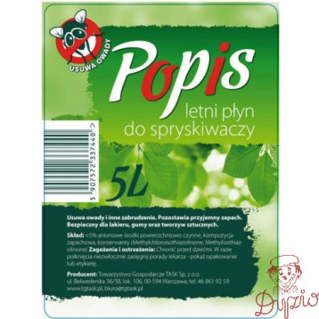Płyn do spryskiwaczy POPIS 5l letni