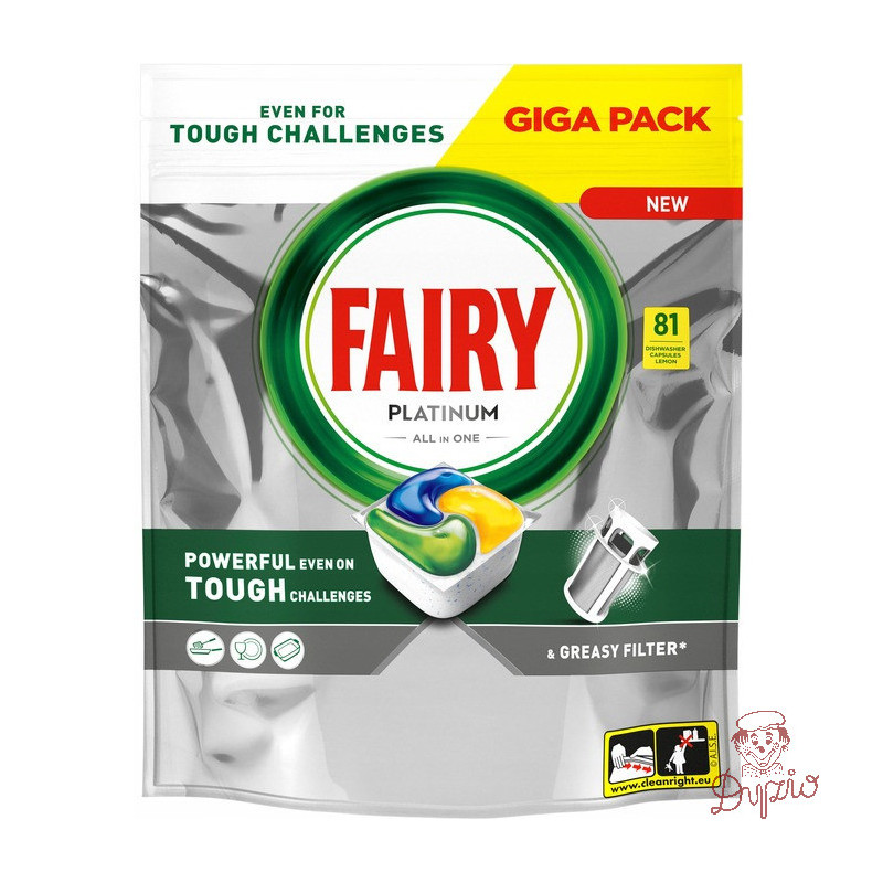 Kapsułki do zmywarki FAIRY PLATINUM (81 sztuk) LEMON
