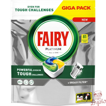Kapsułki do zmywarki FAIRY PLATINUM (81 sztuk) LEMON