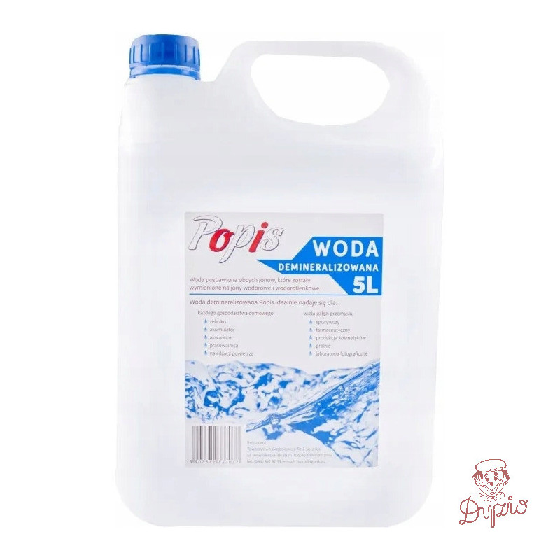 Woda demineralizowana POPIS 5l