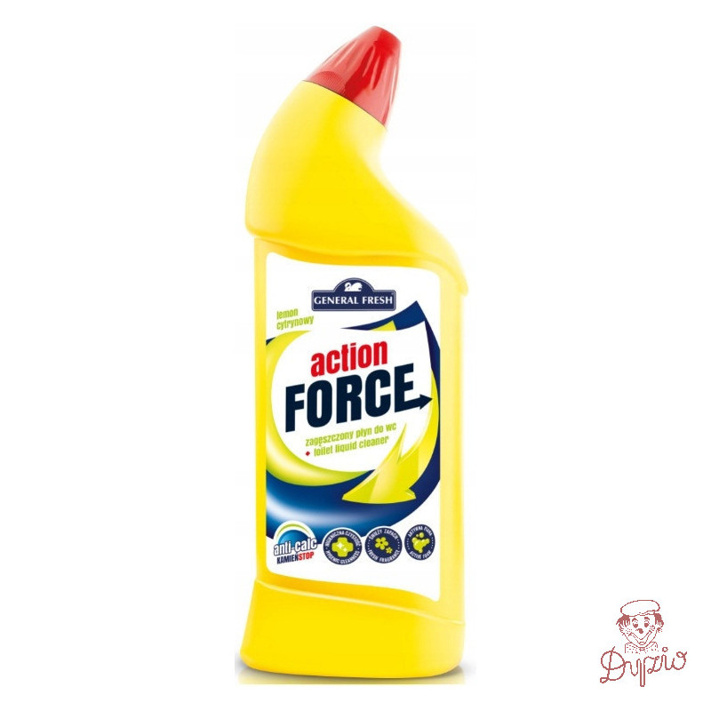 Płyn do WC 1000ml zagęszczony Cytryna ACTION FORCE GENERAL FRESH