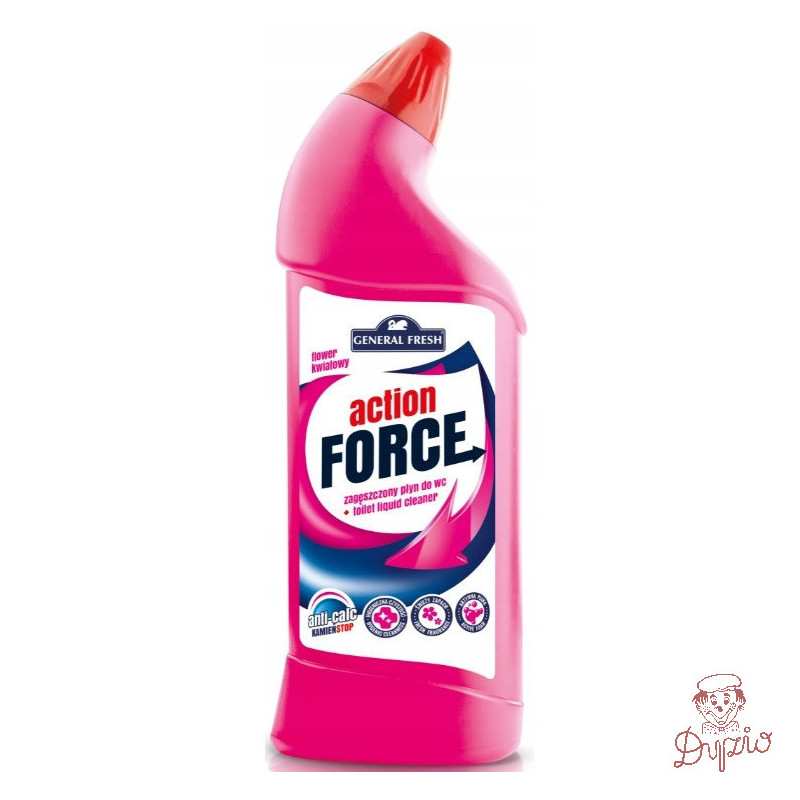 Płyn do WC 1000ml zagęszczony Kwiatowy ACTION FORCE GENERAL FRESH