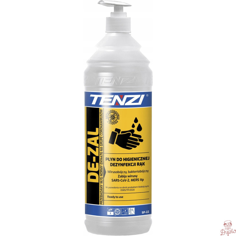 Płyn TENZI DE-ZAL do higienicznej dezynfekcji rąk 1l. (SP-22/001)