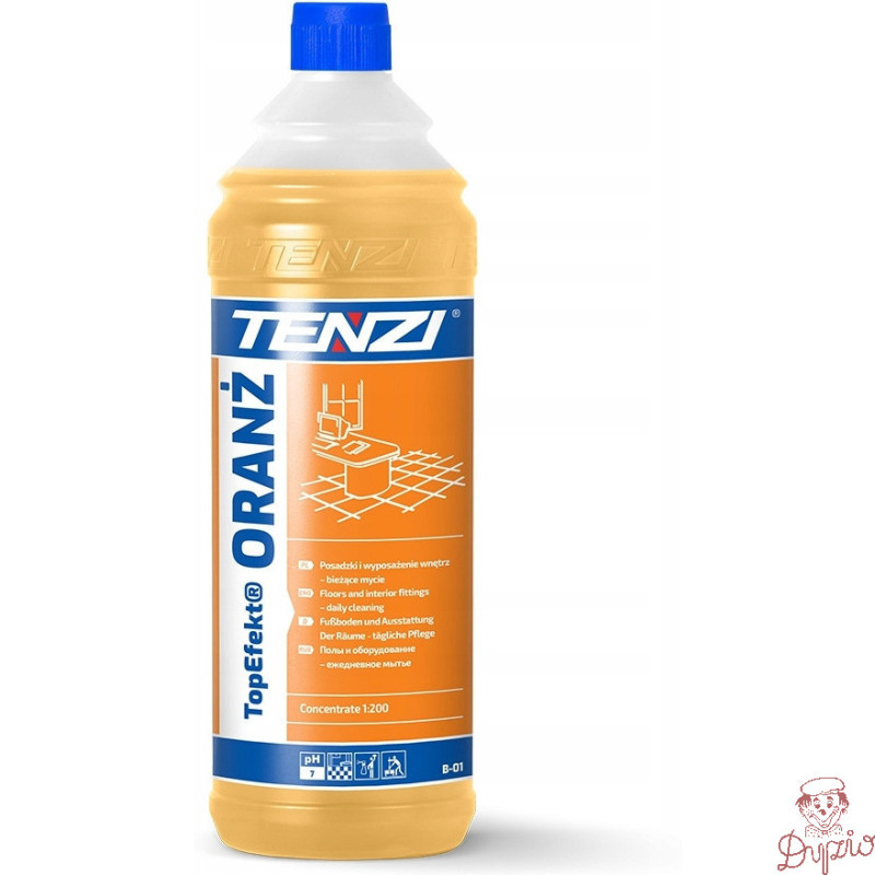 Płyn TENZI TOPEFEKT ORANŻ do mycia posadzek i wyposażenia wnętrz 1l. koncentrat (B-01/001)