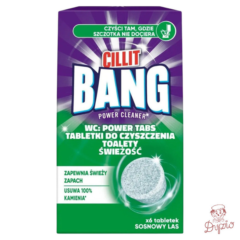 Tabletki do czyszczenia toalety CILLIT BANG (6 tabletek) Sosnowy las