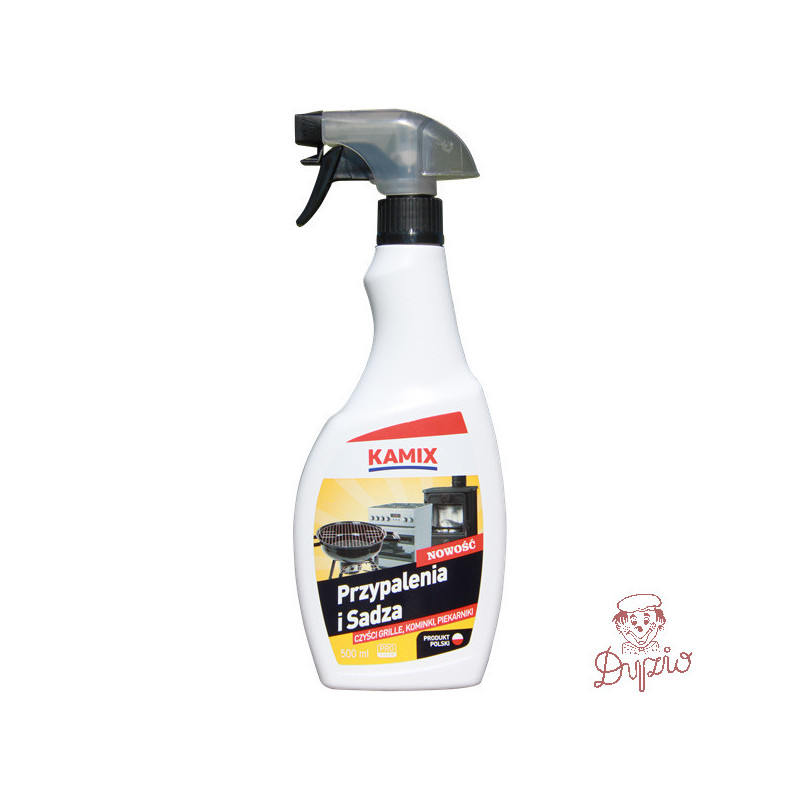 Płyn KAMIX PRZYPALENIA I SADZA czyści grille kominki piekarniki 500ml