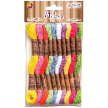 Mulina MUL-5634 mix kolorów dł.8m , blister ||10 kol. ALIGA