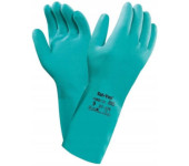 Rękawice ANSELL SOLVEX nitrylowe antystatyczne chemoodporne zielone roz.10/XL