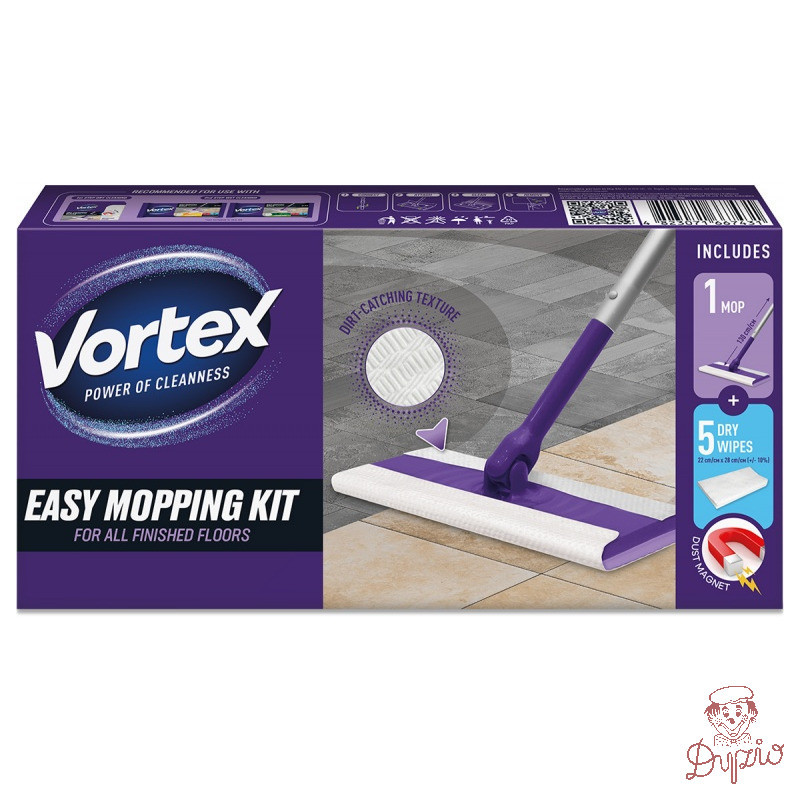 Zestaw mop myjący i 5 suchych chusteczek BS-VR-667431 VORTEX