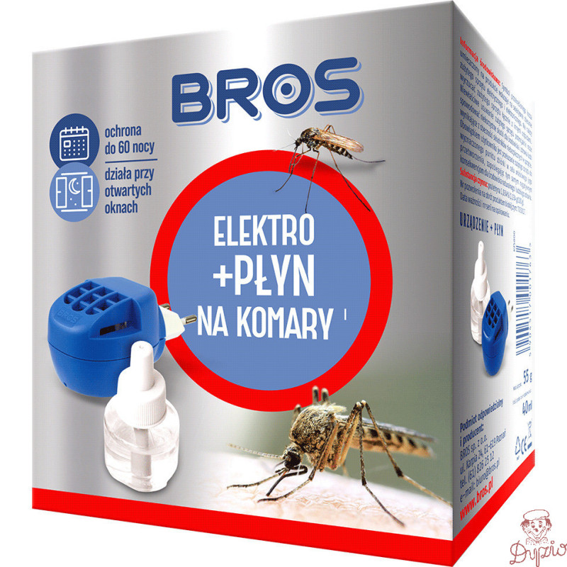 Elektro + płyn na komary ochrona do 60 nocy 40ml BROS