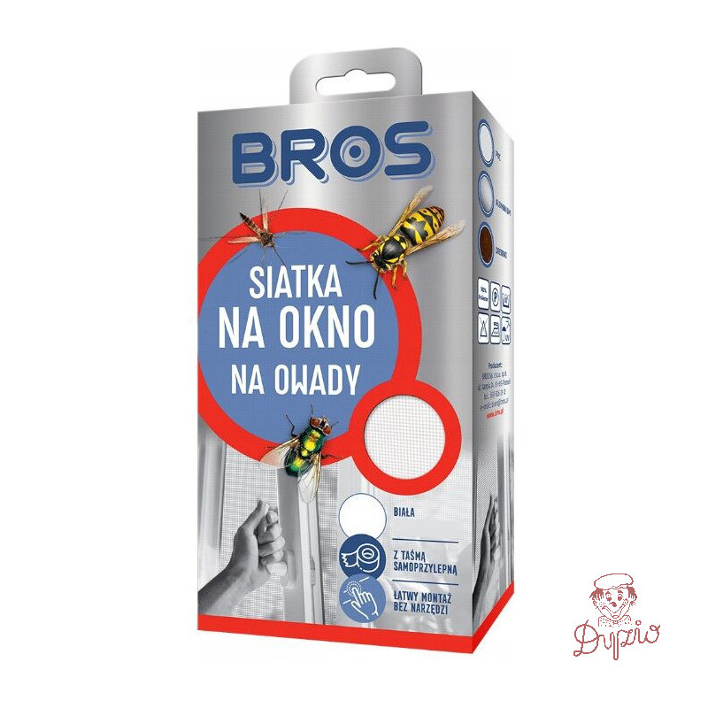 Siatka na okno na owady 130x150cm biała BROS