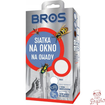 Siatka na okno na owady 130x150cm biała BROS