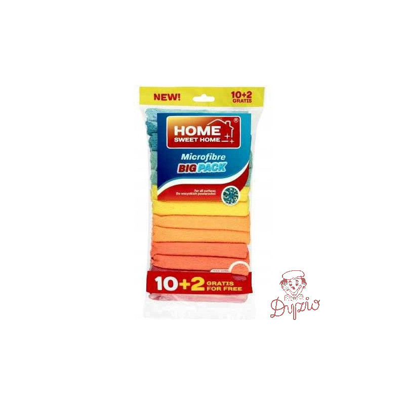 Ściereczki MICROFIBRA (10+2sztuki) Home Sweet Home 400000020