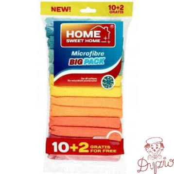 Ściereczki MICROFIBRA (10+2sztuki) Home Sweet Home 400000020