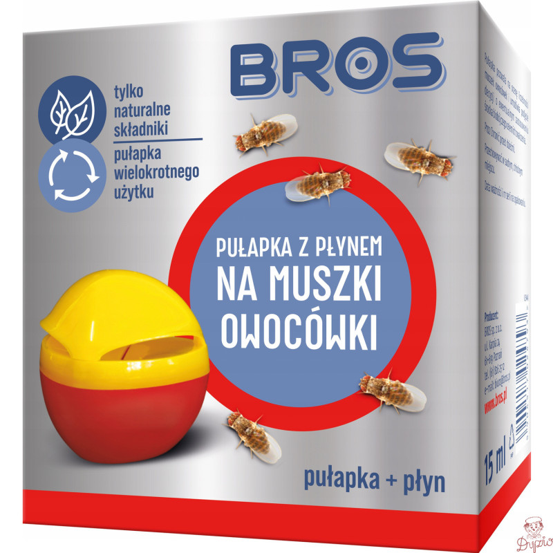 Pułapka z płynem na muszki owocówki BROS