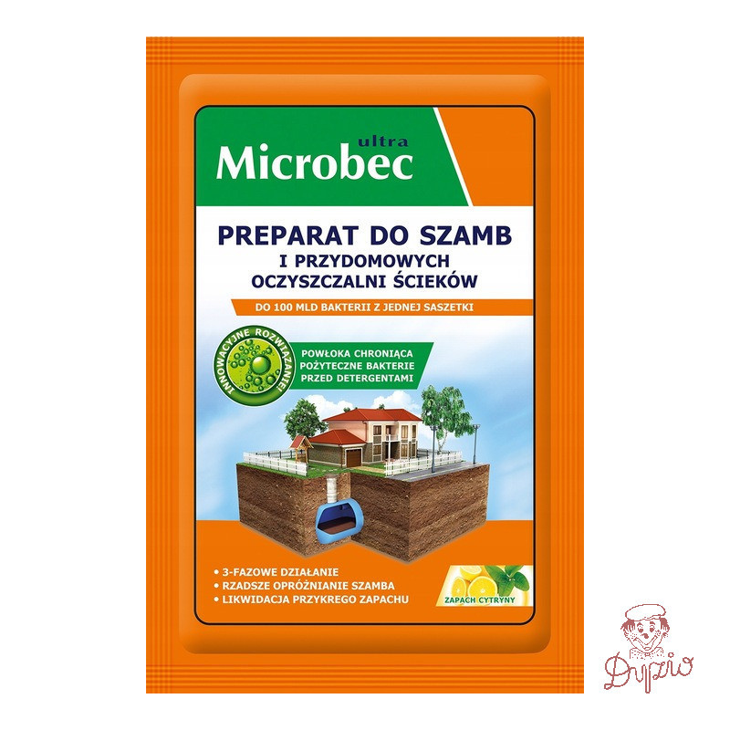 Microbec ULTRA 25g zapach cytryny - preparat do szamb BROS
