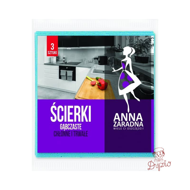 Ściereczka gąbczasta (3 szt.) ANNA ZARADNA PS-1002