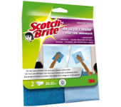 Ścierka z mikrofibry do szyb i luster SCOTCH-BRITE (2sztuki) ciemno/jasnoniebieska 009344274