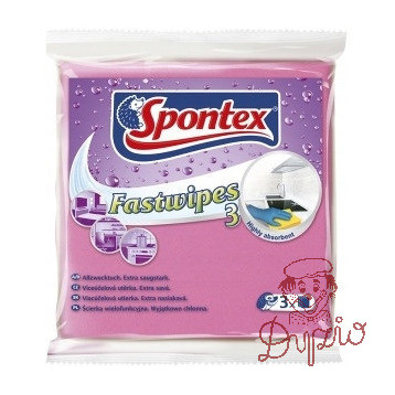 Uniwersalna ściereczka z grubej włókniny (3 sztuki) SPONTEX FAST WIPES