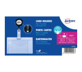 Holder plastikowy na 2 karty 54x90mm ze ściagaczem (10 sztuk) 4827 AVERY