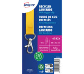 Smycz z karabińczykiem (10 sztuk) 440x15mm żółta 4842Y AVERY