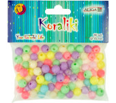 Koraliki pastelowe mix kol. 10mm (80 szt.) PJ-7415 ALIGA