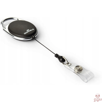 Mechanizm ściągający JOJO STYLE (10szt) czarny długość 80cm 832401 metalowe zapięcie DURABLE