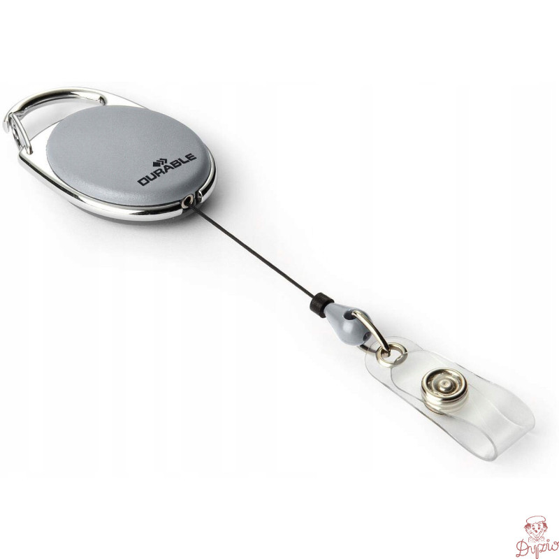 Mechanizm ściągający JOJO STYLE (10szt) szary długość 80cm 832410 metalowe zapięcie DURABLE