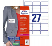 Identyfikator do zadruku samoprzylepny L4784-20 635x296mm biały sztucz.jedwab AVERY ZWECKFORM
