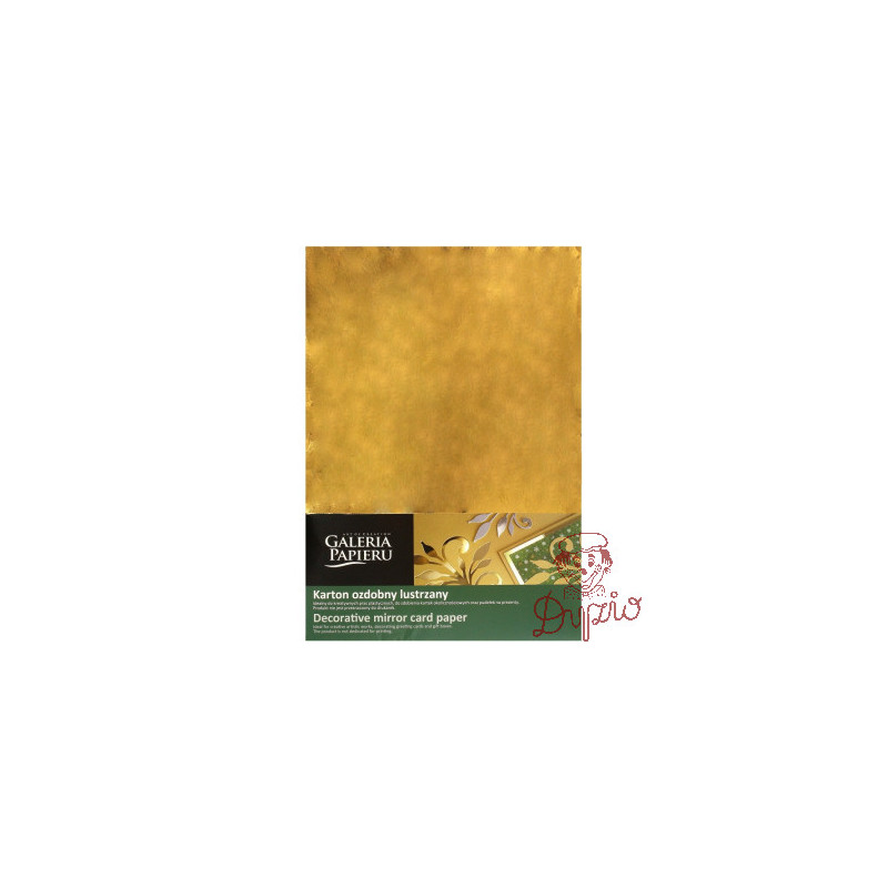 Karton ozdobny A4 ZŁOTY lustrzany 300g (10) 208917 GALERIA PAPIERU