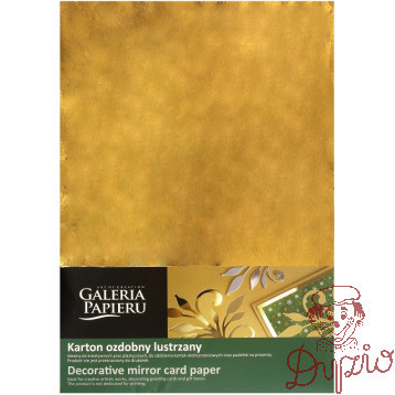 Karton ozdobny A4 ZŁOTY lustrzany 300g (10) 208917 GALERIA PAPIERU
