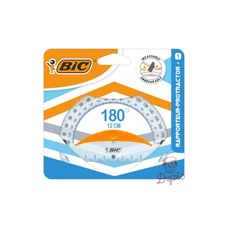 Kątomierz przezroczysty PROTRACTOR 12cm 9926551 BIC