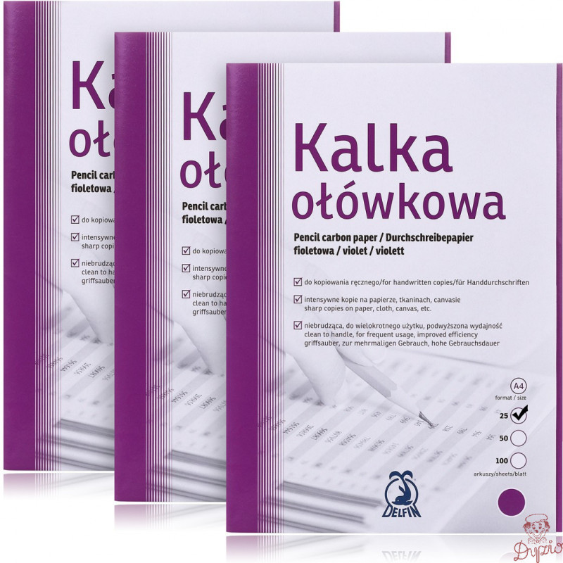 Kalka ołówkowa A3 100 arkuszy DELFIN