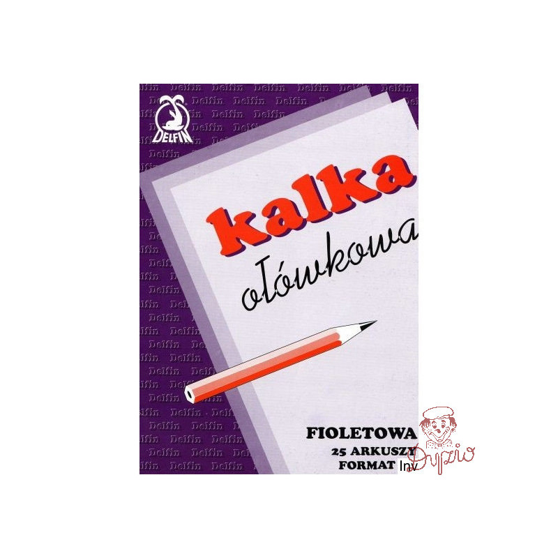 Kalka ołówkowa A4 100 arkuszy filoetowa DELFIN