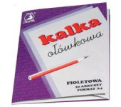 Kalka ołówkowa A4 50 arkuszy fioletowa DELFIN